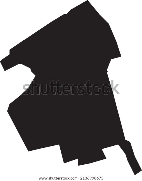Black flat blank vector map of the Dutch\
regional capital city of DELFT,\
NETHERLANDS