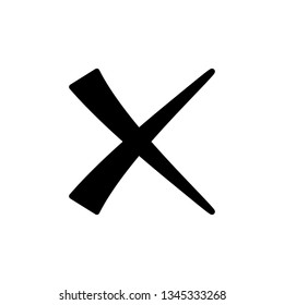 black flat design cross icon