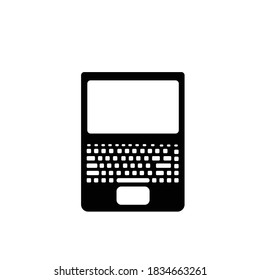 Schwarze Flachbild-Notebook-Illustration