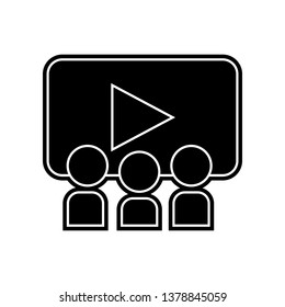 Black flat icon. Element of Education for mobile concept and web apps icon. Glyph, flat icon for website design and development, app development
