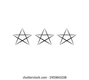 Black flat icon star. Vector illustration.