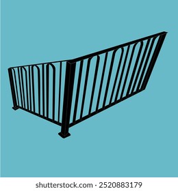 Black flat iron stair railing for interior design