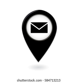 Mail Pin Icon Stock Vector (Royalty Free) 284466266