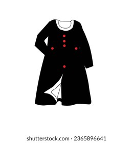 ilustración adobe de camisa plana negra