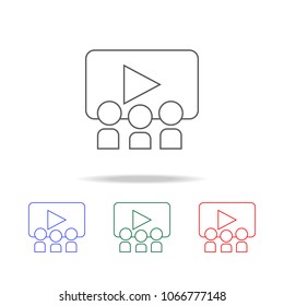 Black flat simple icon in style line art. Elements of education multi colored icons. Premium quality graphic design icon. Simple icon for websites, web design, mobile app