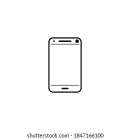 logotipo de icono de smartphone plano negro