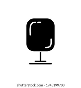 Black flat tree icon isolated on white background. Minimal modern style. Vector illustration.