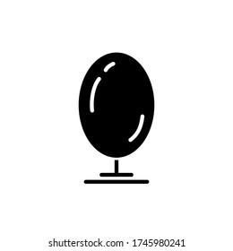 Icono de árbol plano negro aislado en fondo blanco. El estilo moderno minimalista. Ilustración vectorial.
