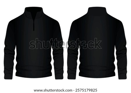 Black fleece long sleeve. vector