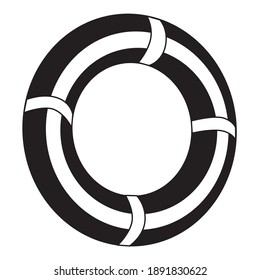 black float line vector illustration.
isolated on white background.Top view