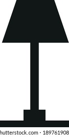Black Floor lamp icon isolated on white background