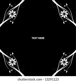 Black floral background