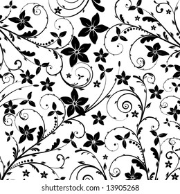 black floral background