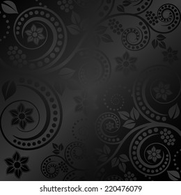 black floral background