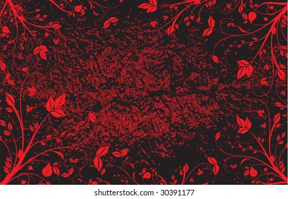 Black floral background