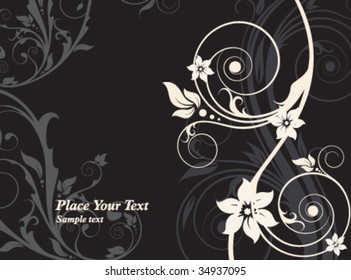 black floral background