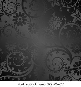 black floral background
