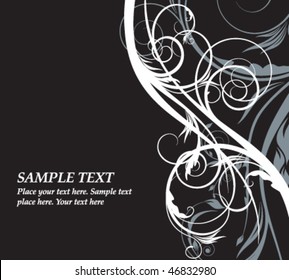 black floral background