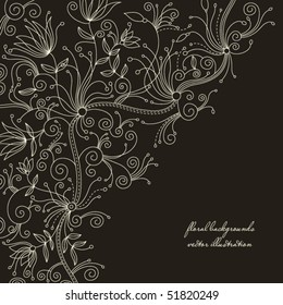 black floral background