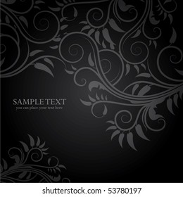 black floral background