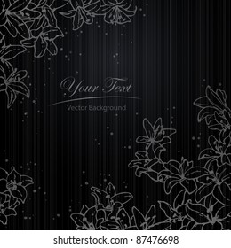 Black floral background