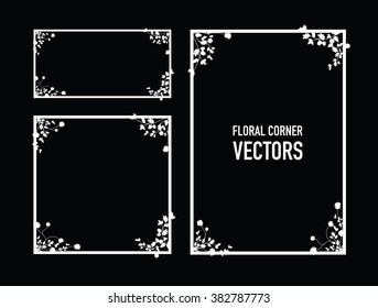 black floral corners background