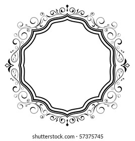 black floral frame