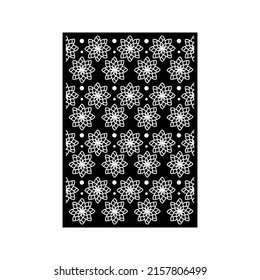 Black floral lace ornamental art design concept