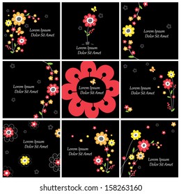 black floral layouts