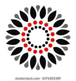 Black Floral Ornament Vector Art