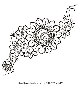 Black floral pattern 
