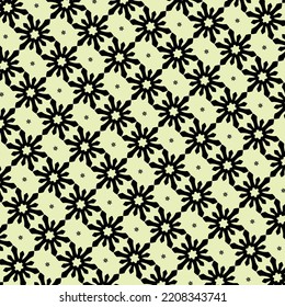 black floral pattern simple flat vector design. well us as wallpaper