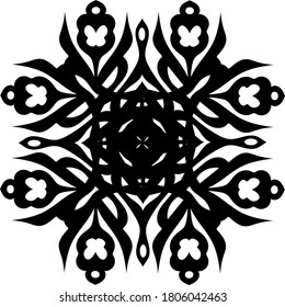 black floral pattern. tattoo, pattern, print.