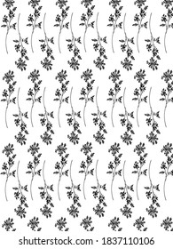 
black floral print on white background