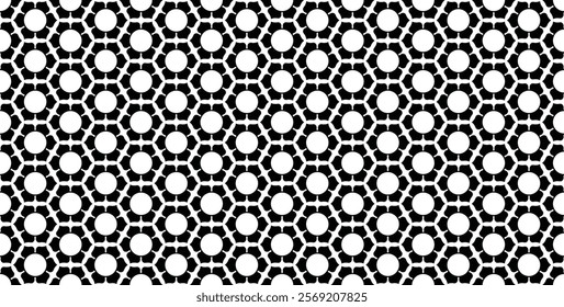 Black floral repeating pattern. Vector seamless background