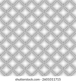 Black floral seamless pattern on white background. Geometric Structured Flower fabric design. EPS vector illustration