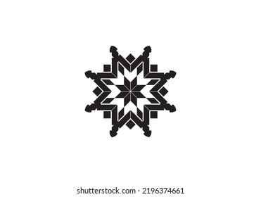 Abstraktes Logo für Schwarze Blumen