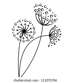 black flower art