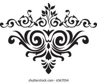 Black flower design for any purpose