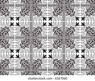 Black flower design for wallpaper usage