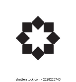 Schwarze Blume, Design auf weißem Hintergrund