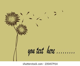 Black Flower fro text,Spring background for the design of flowers. Vector illustration,Template frame design for card. Vintage Lace Doily