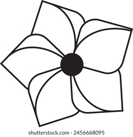 Diseño del icono de la flor negra, EPS 10 