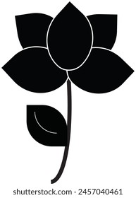 Black flower icon design eps 10
