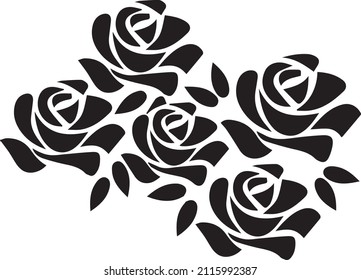 Black Flower Icon Logo Illustrator Vector Stock Vector (Royalty Free ...