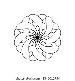 black flower icon, vector, logo