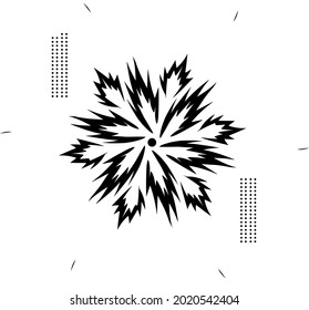 black flower icon vector in the white background