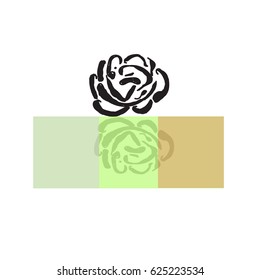 black flower logo