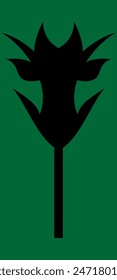 Ilustración vectorial con logotipo de flor negra
