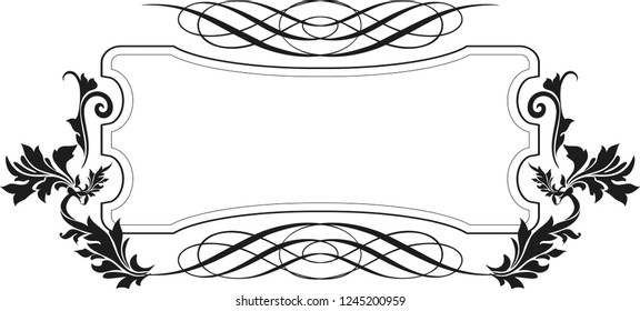 black flower ornament
